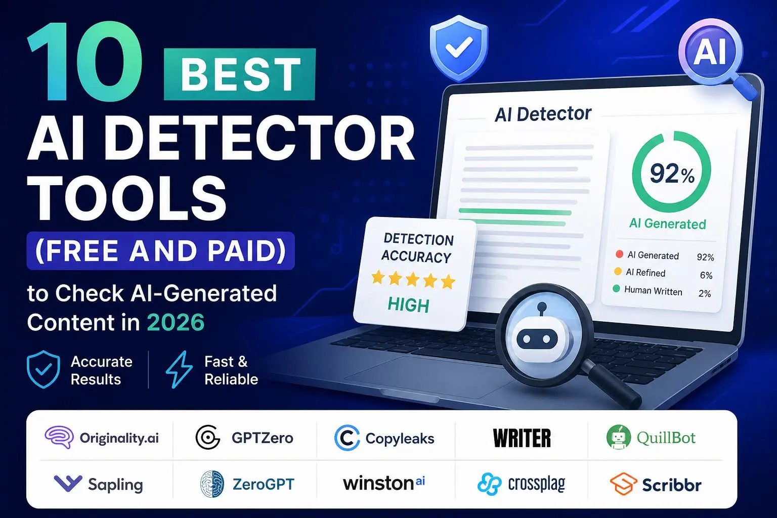 10 Best AI Detector Tools (Free & Paid) to Check AI Content in 2026